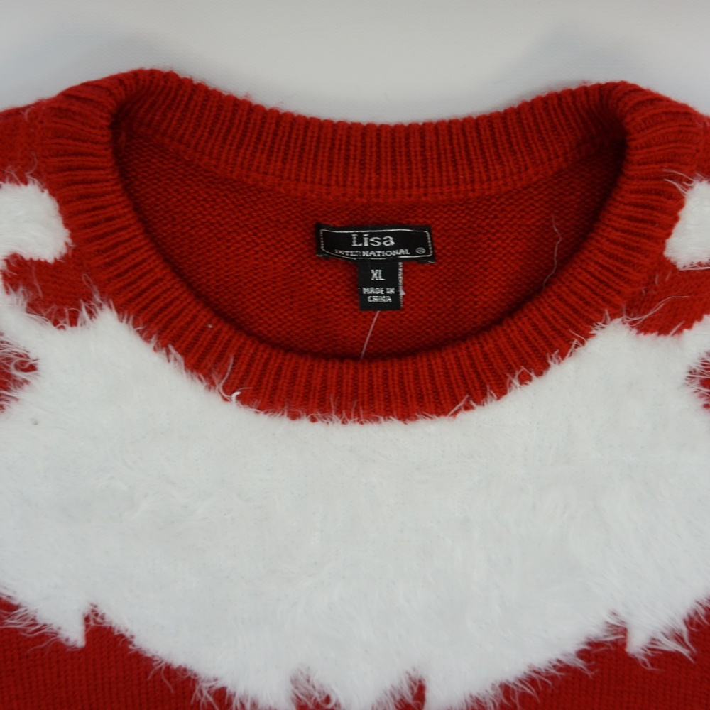 Lisa Santa Suit Outfit Christmas Pullover Sweater - Picture 2 of 6